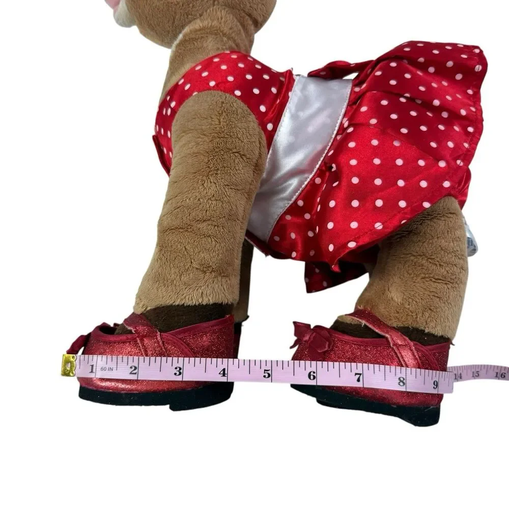 Build A Bear Clarice Rudolph Reindeer Plush Toy Red Polka Dot Dress Shoes